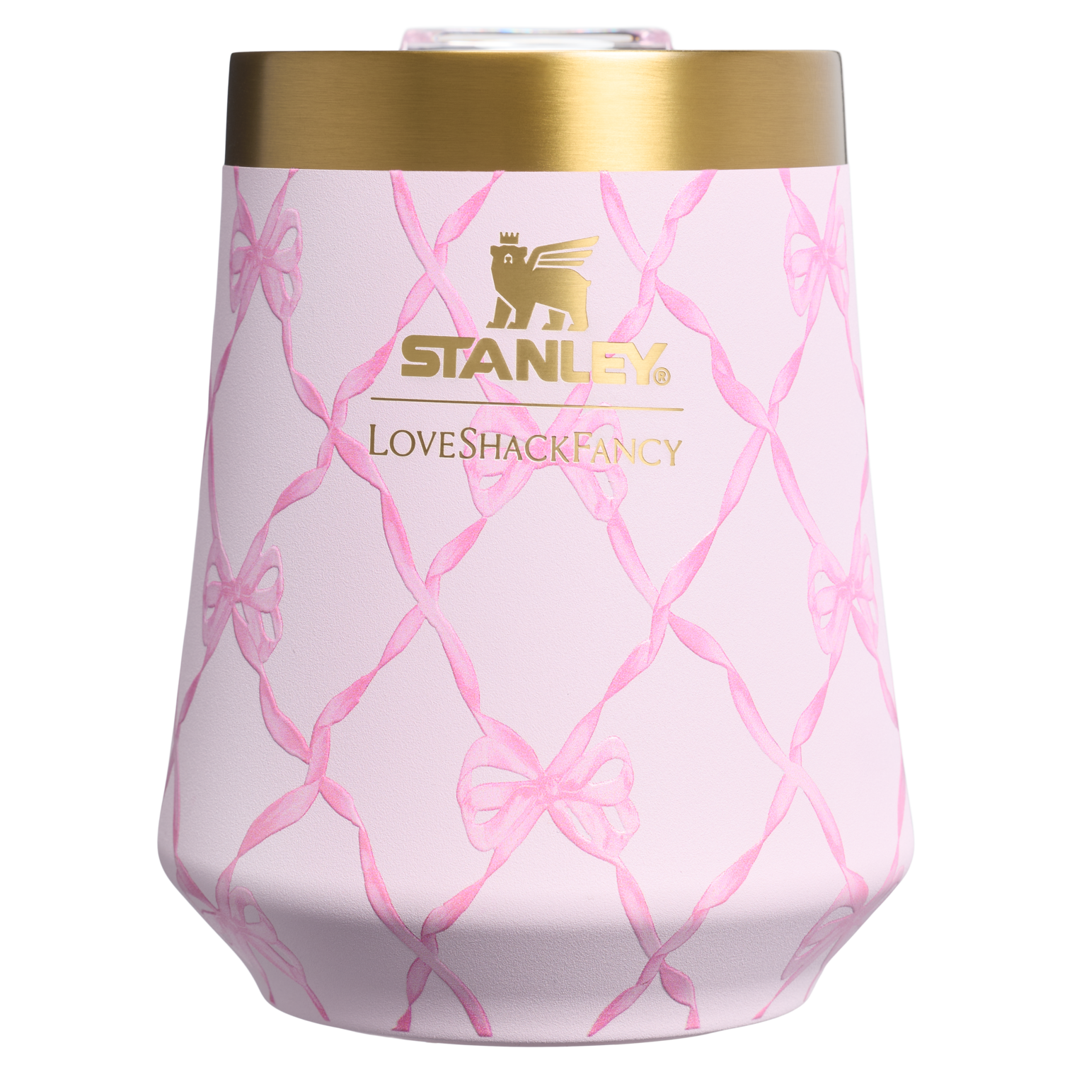 Stanley 1913 x LoveShackFancy Holiday Reserve Wine Tumbler | 11 OZ Baby Bow Pink Peppermint Baby Bow Pink Peppermint Baby Bow Pink Peppermint
