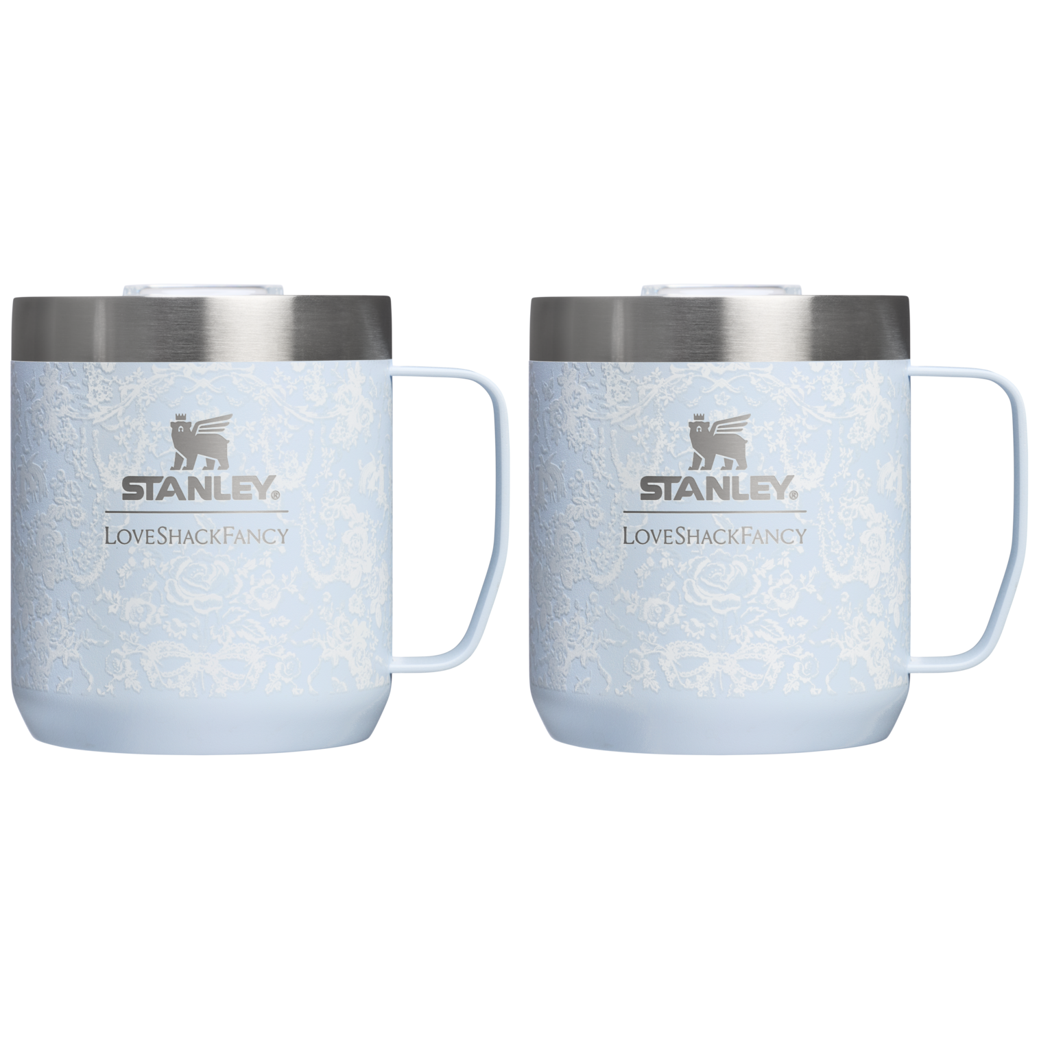 Stanley 1913 x LoveShackFancy Holiday Everyday Camp Mug Set | 12 OZ Toscana Toile Alpine Blue Toscana Toile Alpine Blue