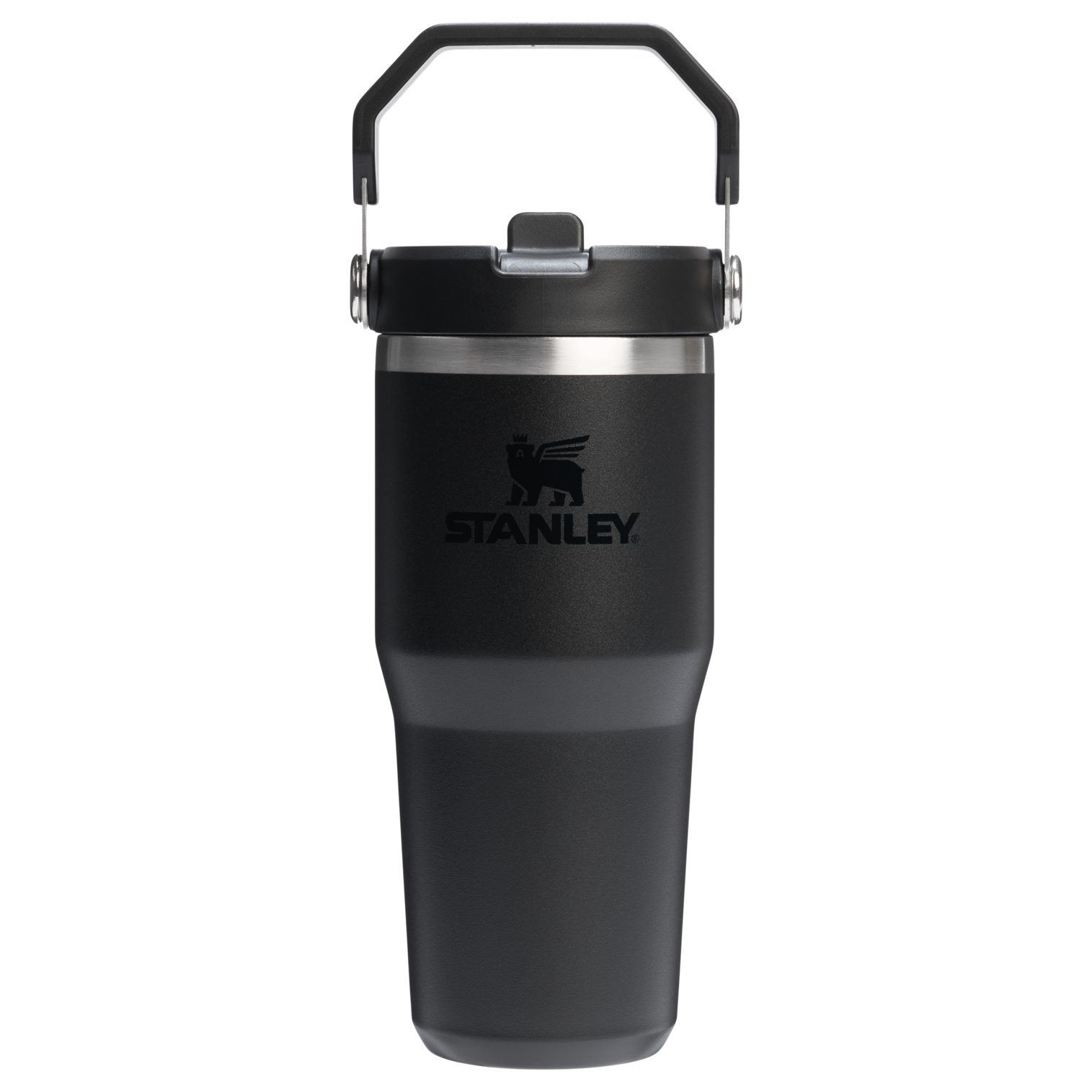 The IceFlow Flip Straw Tumbler | 14 OZ Black 2.0 Black 2.0