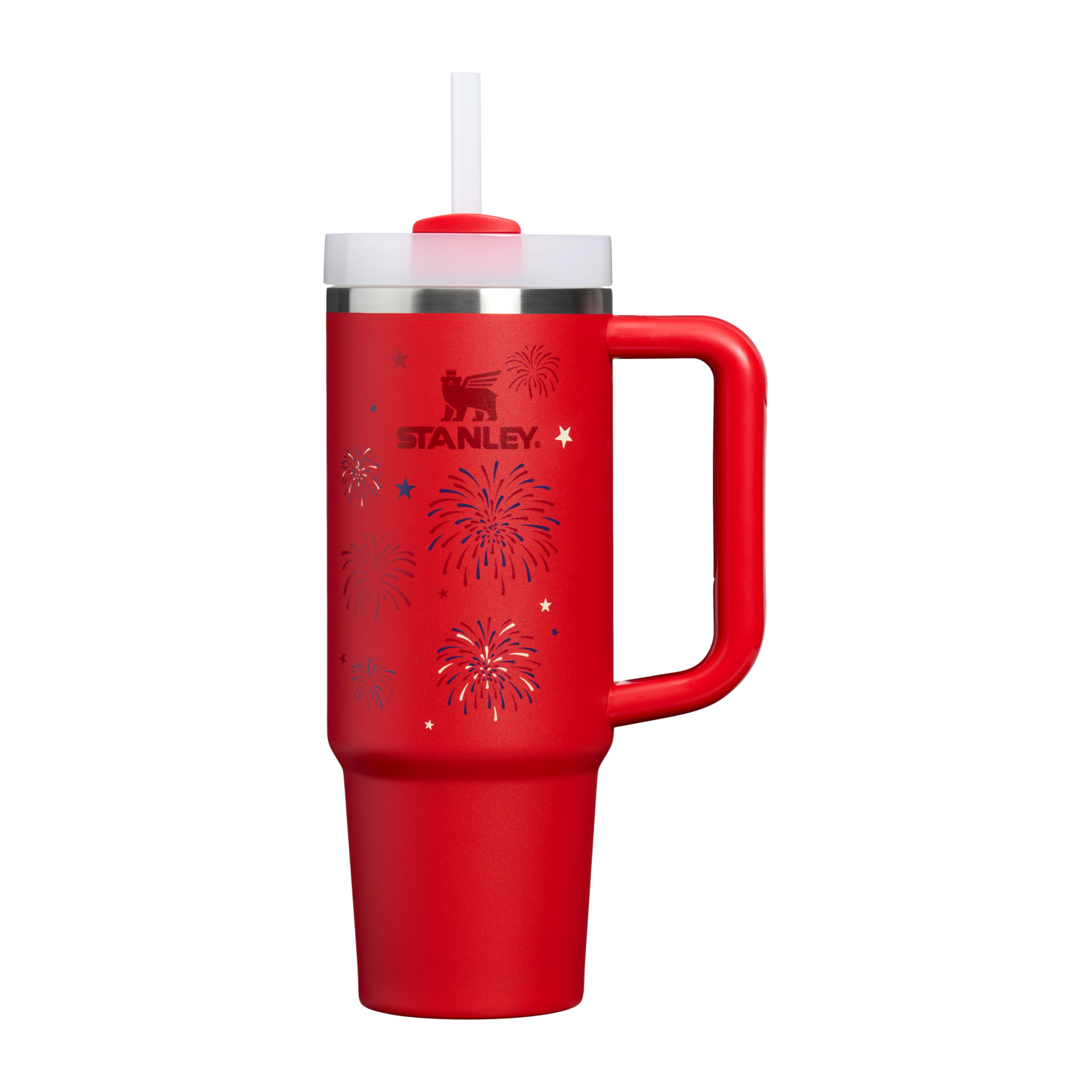 Stanley The Quencher H2.0 Flowstate Tumbler | 30 OZ Chili Red Fireworks Chili Red Fireworks