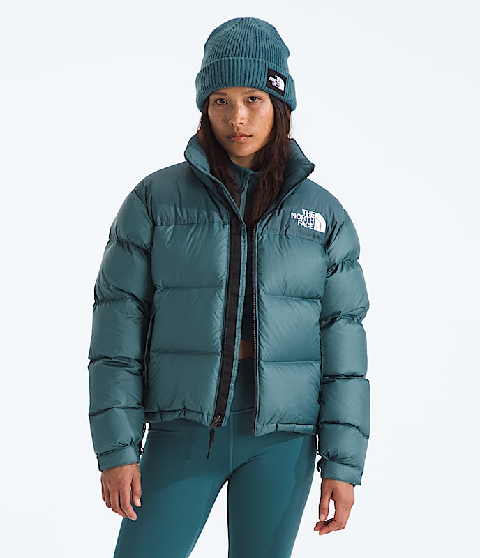 The North Face Women 1996 Retro Nuptse Jacket Granite Grey Tawny Quartz/TNF Black White Dune/TNF Black/Recycled Down Space Slate Moss