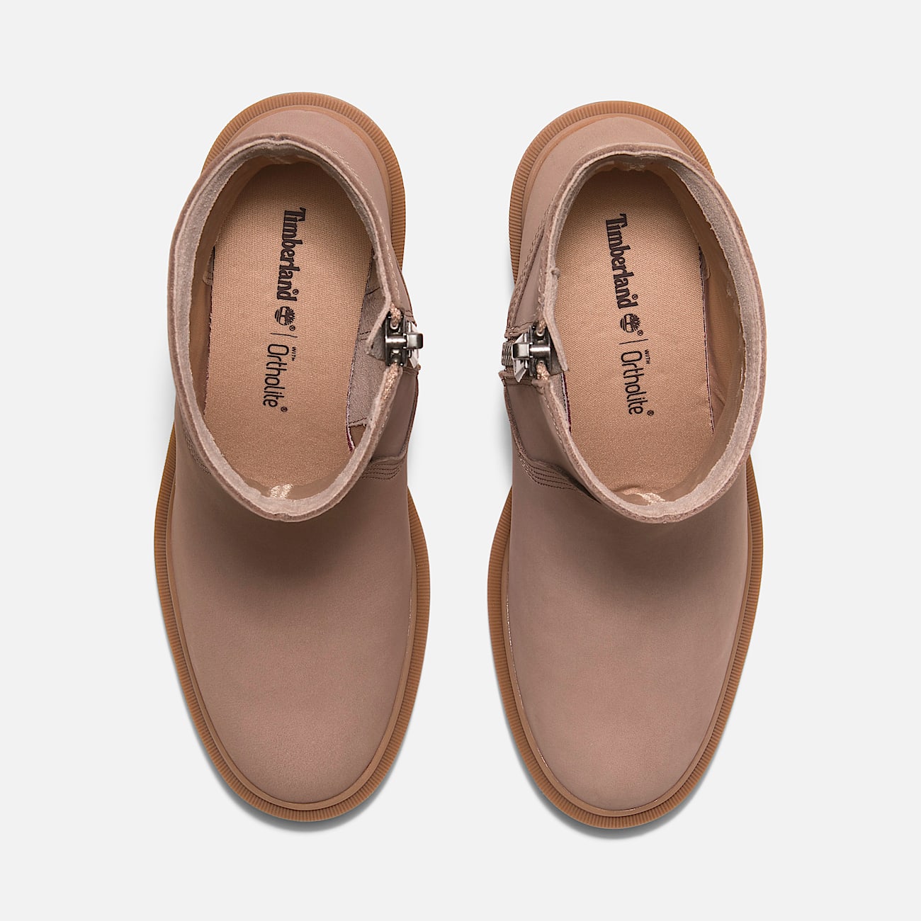 Timberland Women'S Allington Heights Mid Zip Boot Taupe Nubuck