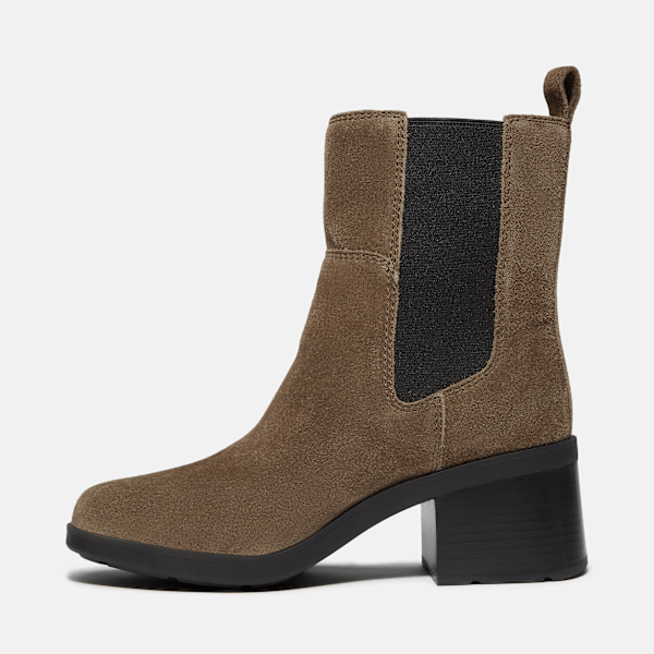 Timberland Bellevaux Chelsea Boot Dark Brown Suede/Black Women'S