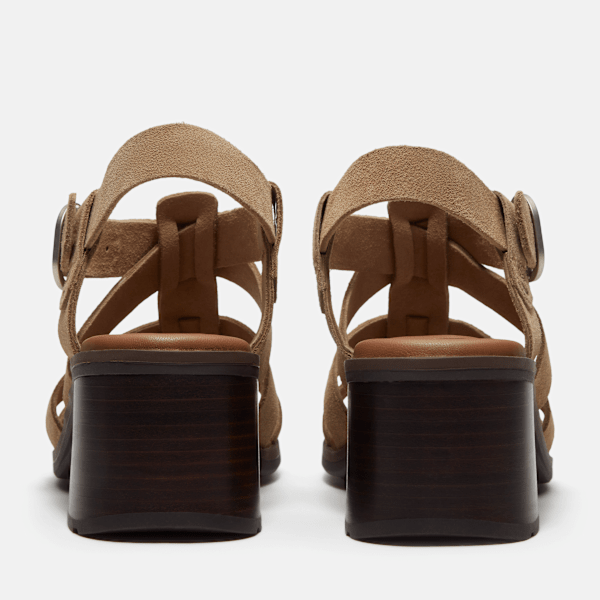Timberland Bellevaux Fisherman Sandal Beige Suede Women'S