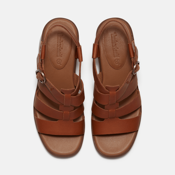 Timberland Bellevaux Fisherman Sandal Brown Full-Grain Women'S