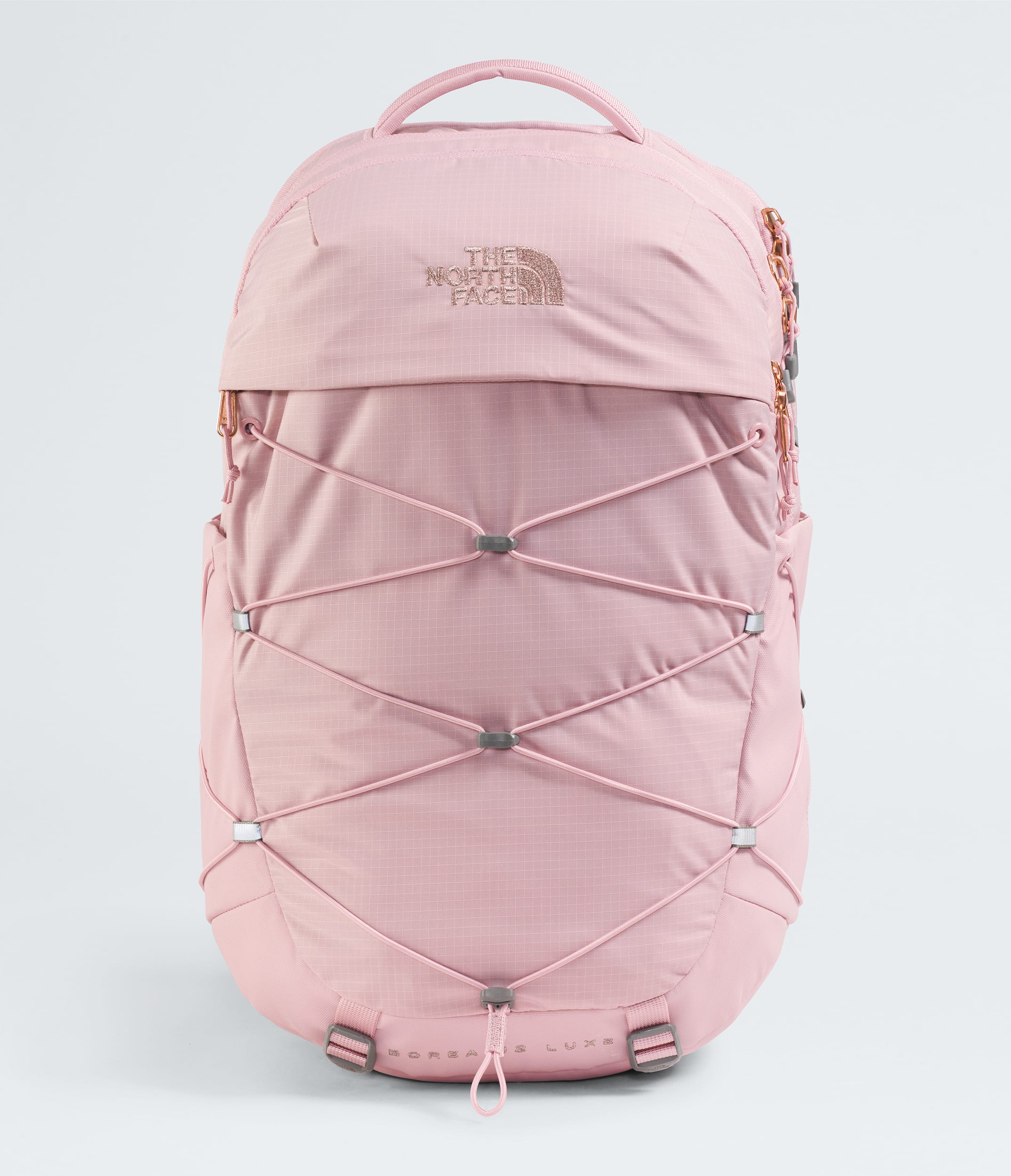 The North Face Women’s Borealis Luxe Backpack Metal Pink-Burnt Coral Metallic
