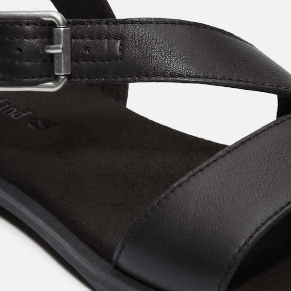 Timberland Calista Bay Backstrap Sandal Black Full-Grain Women'S
