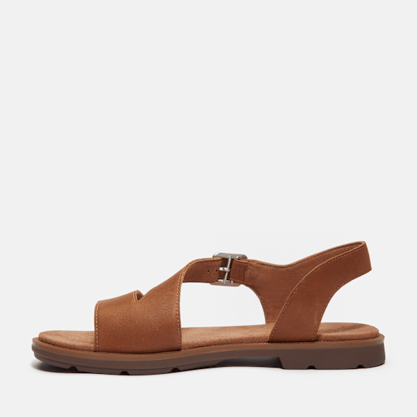 Timberland Calista Bay Backstrap Sandal Rust Full-Grain Women'S