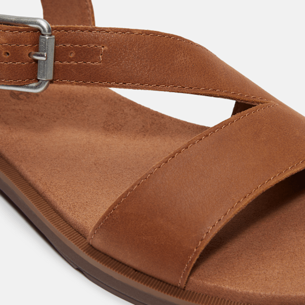 Timberland Calista Bay Backstrap Sandal Rust Full-Grain Women'S