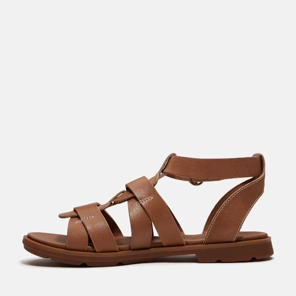 Timberland Calista Bay Fisherman Sandal Brown Full-Grain Women'S