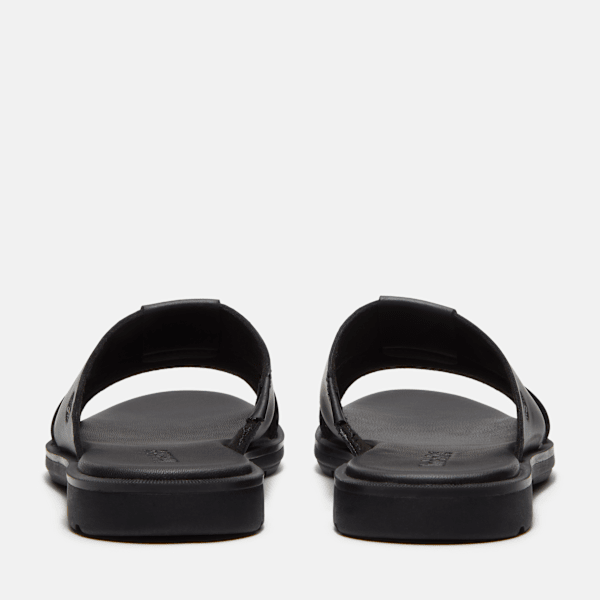 Timberland Calista Bay Slide Sandal Black Full-Grain Women'S