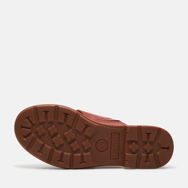 Timberland Calista Bay Slide Sandal Red Full-Grain Women'S