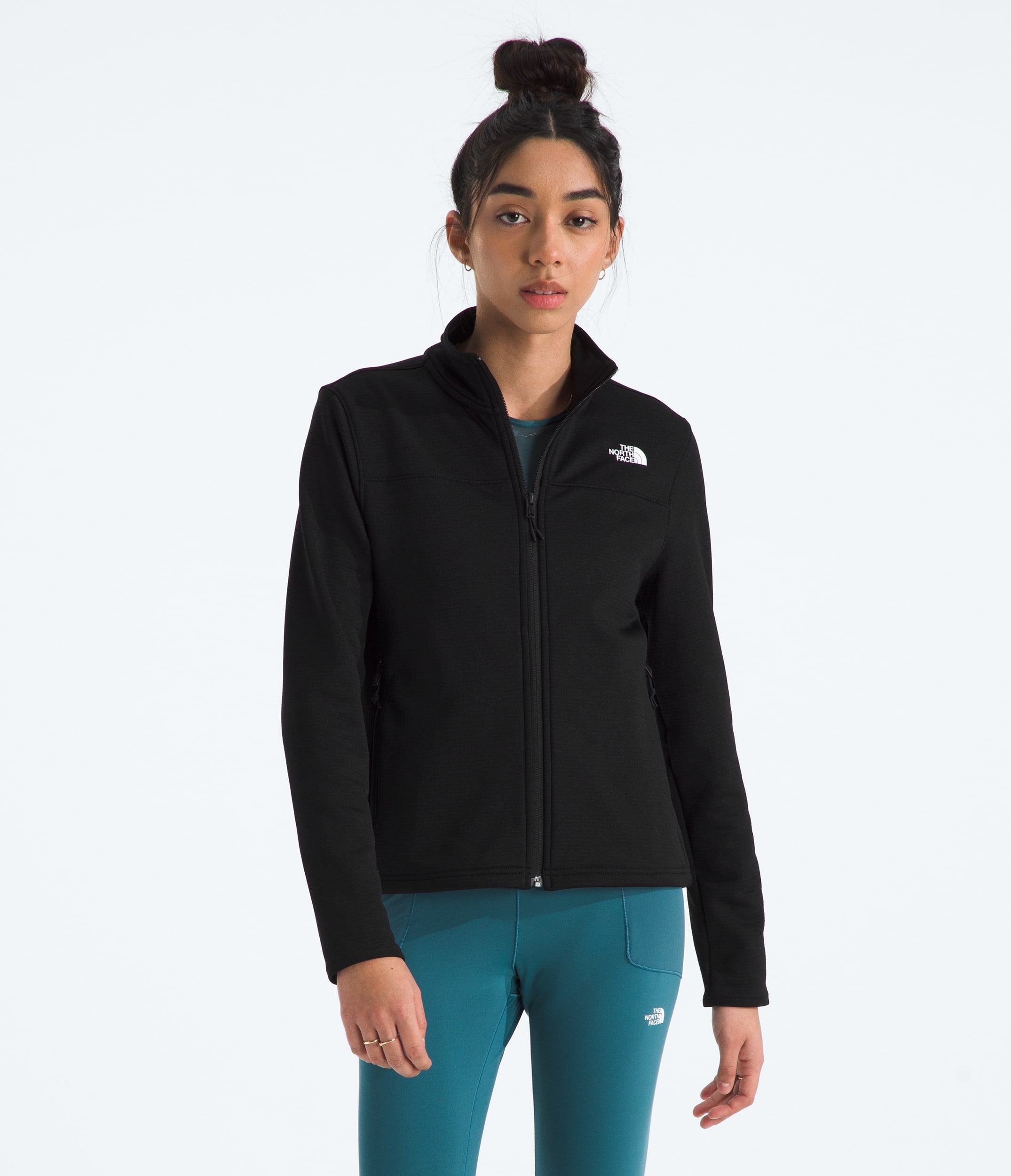 The North Face Women’s Cedar Trail Grid Fleece Jacket TNF Black