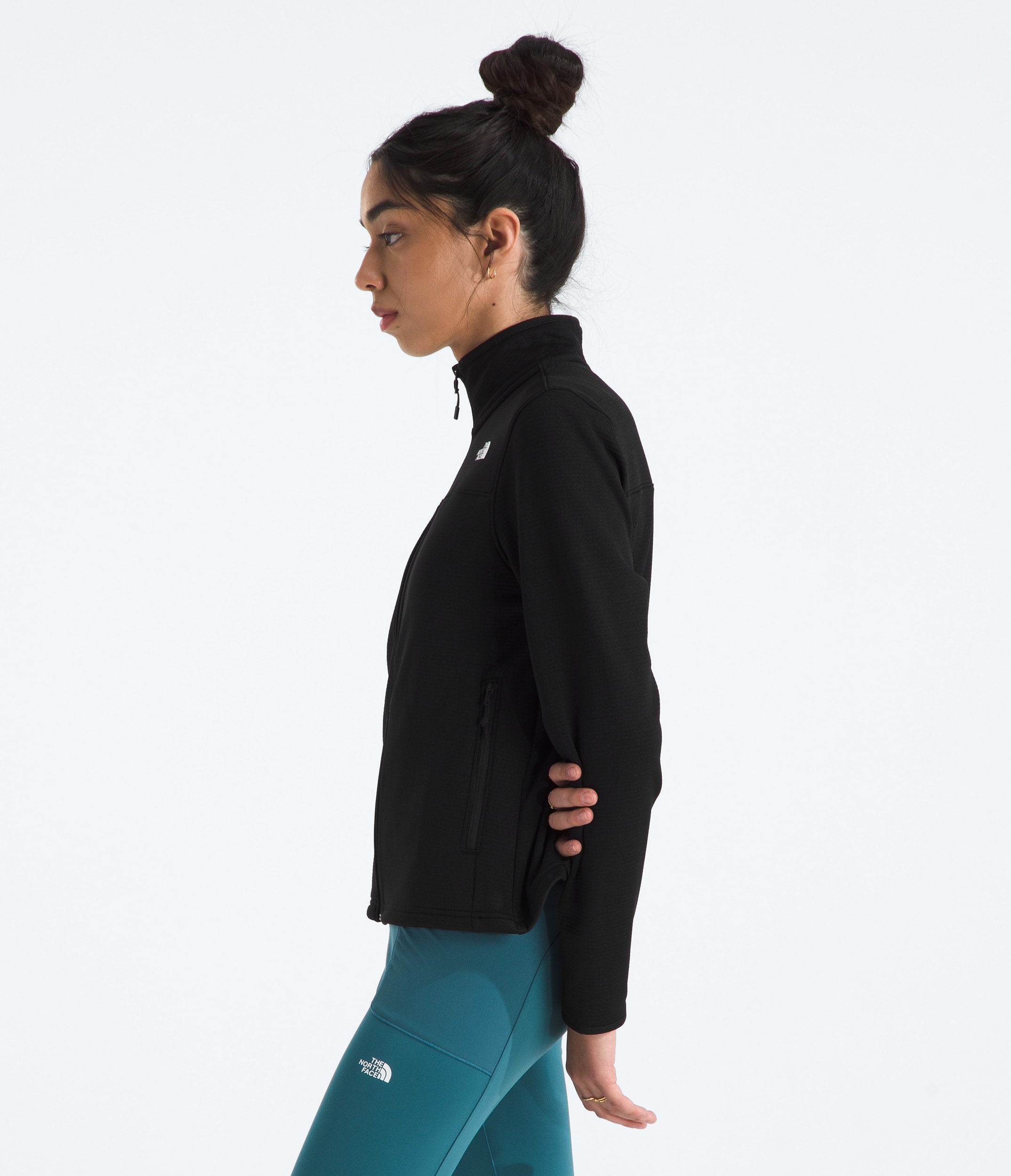 The North Face Women’s Cedar Trail Grid Fleece Jacket TNF Black