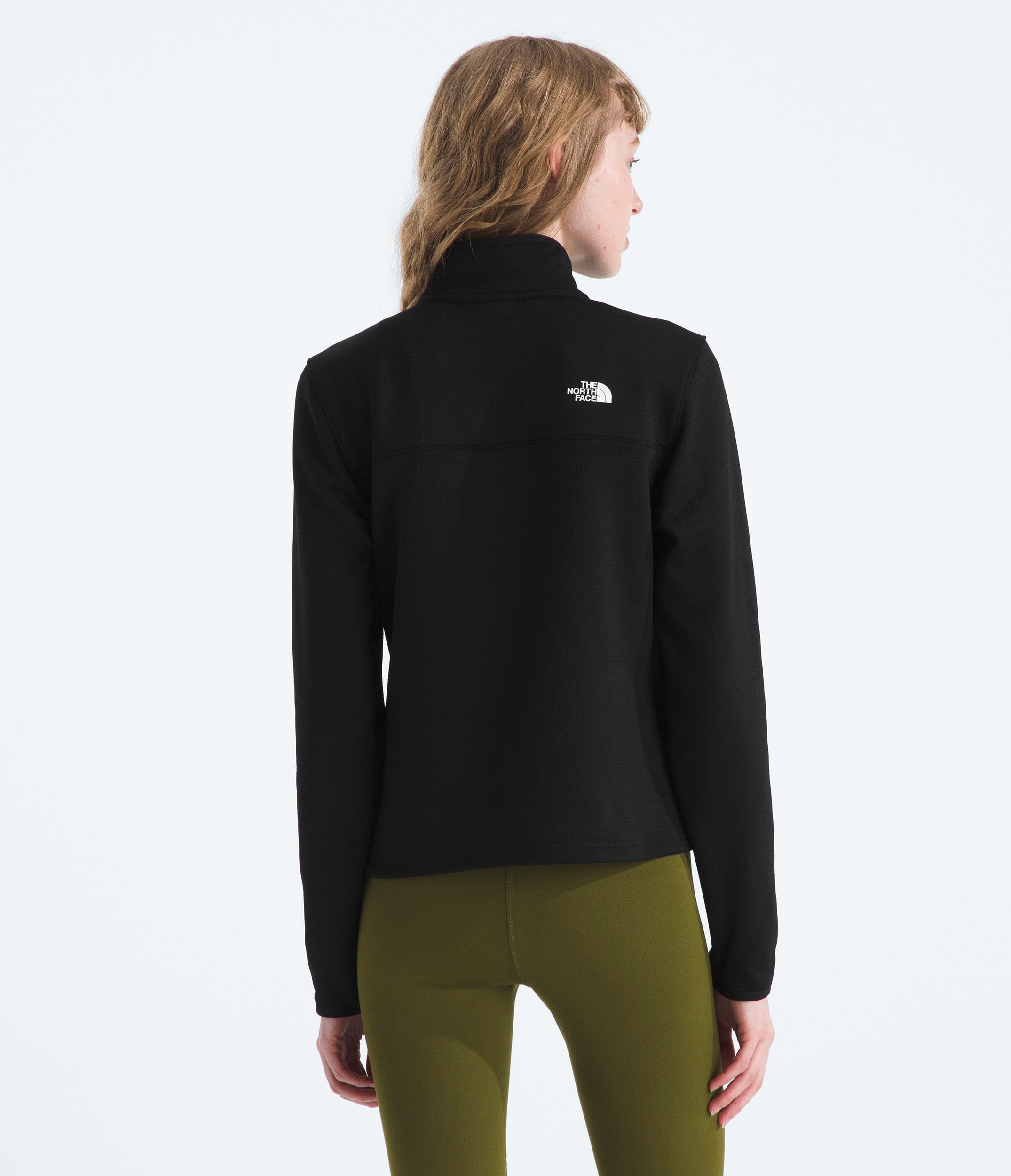 The North Face Women’s Cedar Trail Grid Fleece ¼-Zip Jacket TNF Black