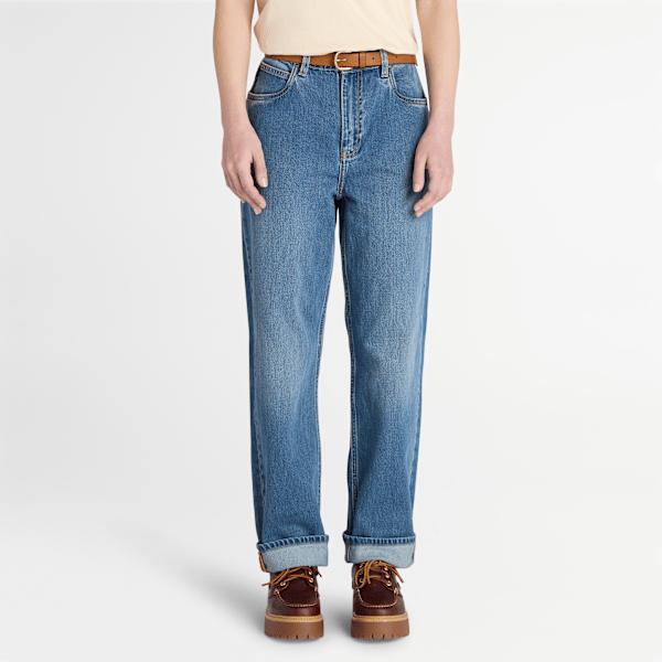 Timberland Denim Straight Pant High Tide Blue Wash Women'S