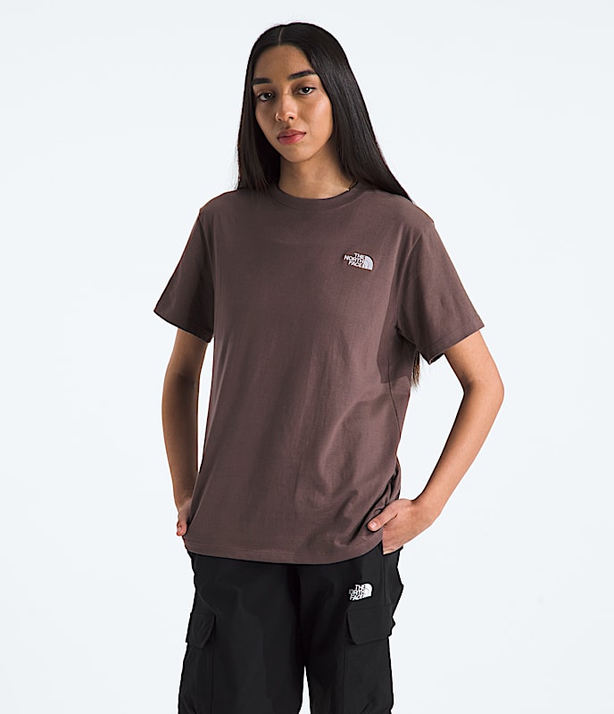 The North Face Women Evolution Simple Dome Relaxed Short-Sleeve Tee Tawny Quartz TNF Pale Grey Heather TNF Black Mars Dust Slate Moss White Dune Blue Flax