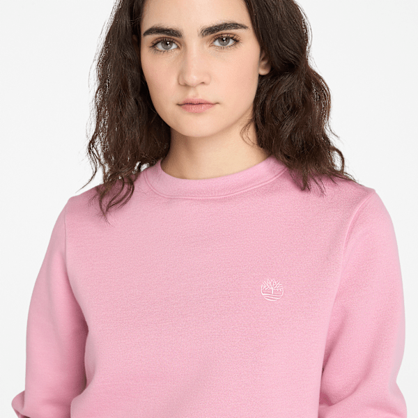 Timberland Exeter River Brushed Back Crewneck Sweatshirt Dusty Rose Women'S