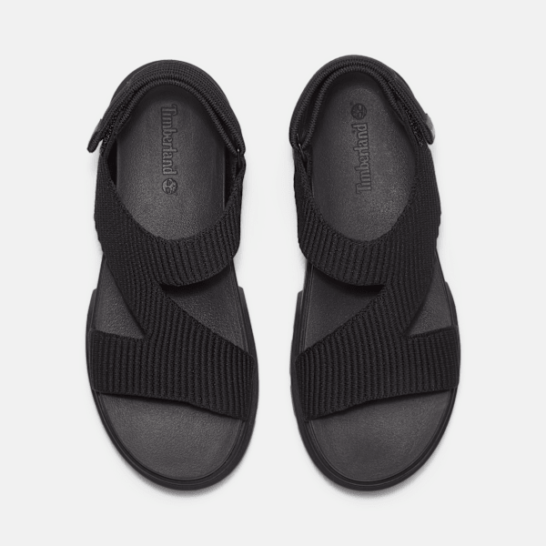 Timberland Greyfield Backstrap Sandal Black Knit Women'S