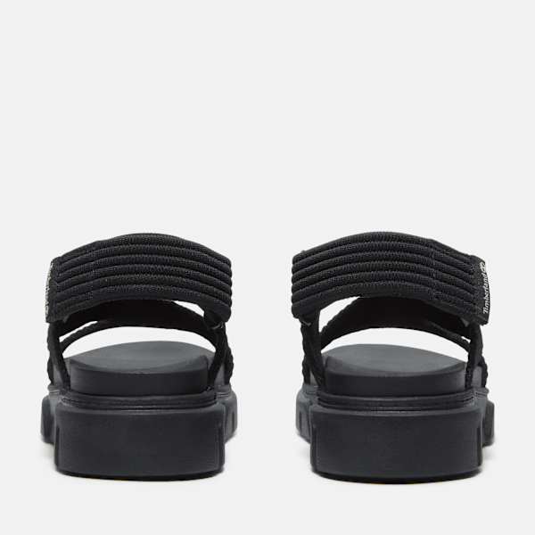 Timberland Greyfield Backstrap Sandal Black Knit Women'S