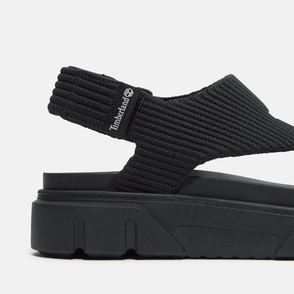 Timberland Greyfield Backstrap Sandal Black Knit Women'S