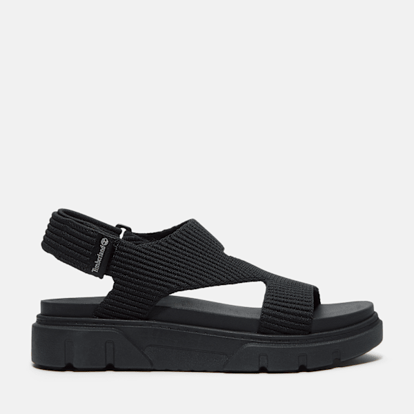 Timberland Greyfield Backstrap Sandal Black Knit Women'S
