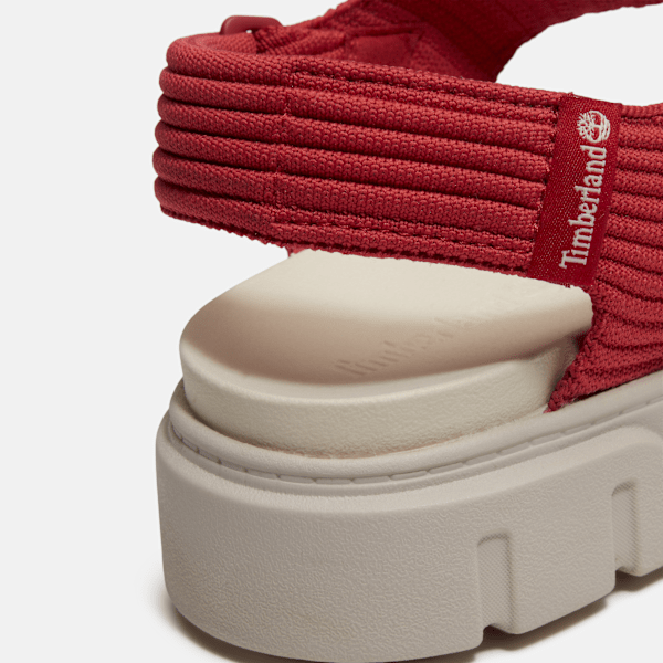 Timberland Greyfield Backstrap Sandal Red Knit Women'S