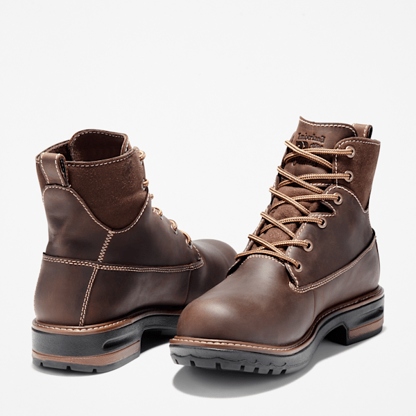 Timberland Hightower 6" Alloy Toe Waterproof Work Boot Coffee Brown Women'S