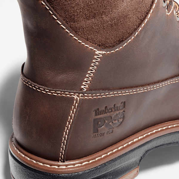 Timberland Hightower 6" Alloy Toe Waterproof Work Boot Coffee Brown Women'S
