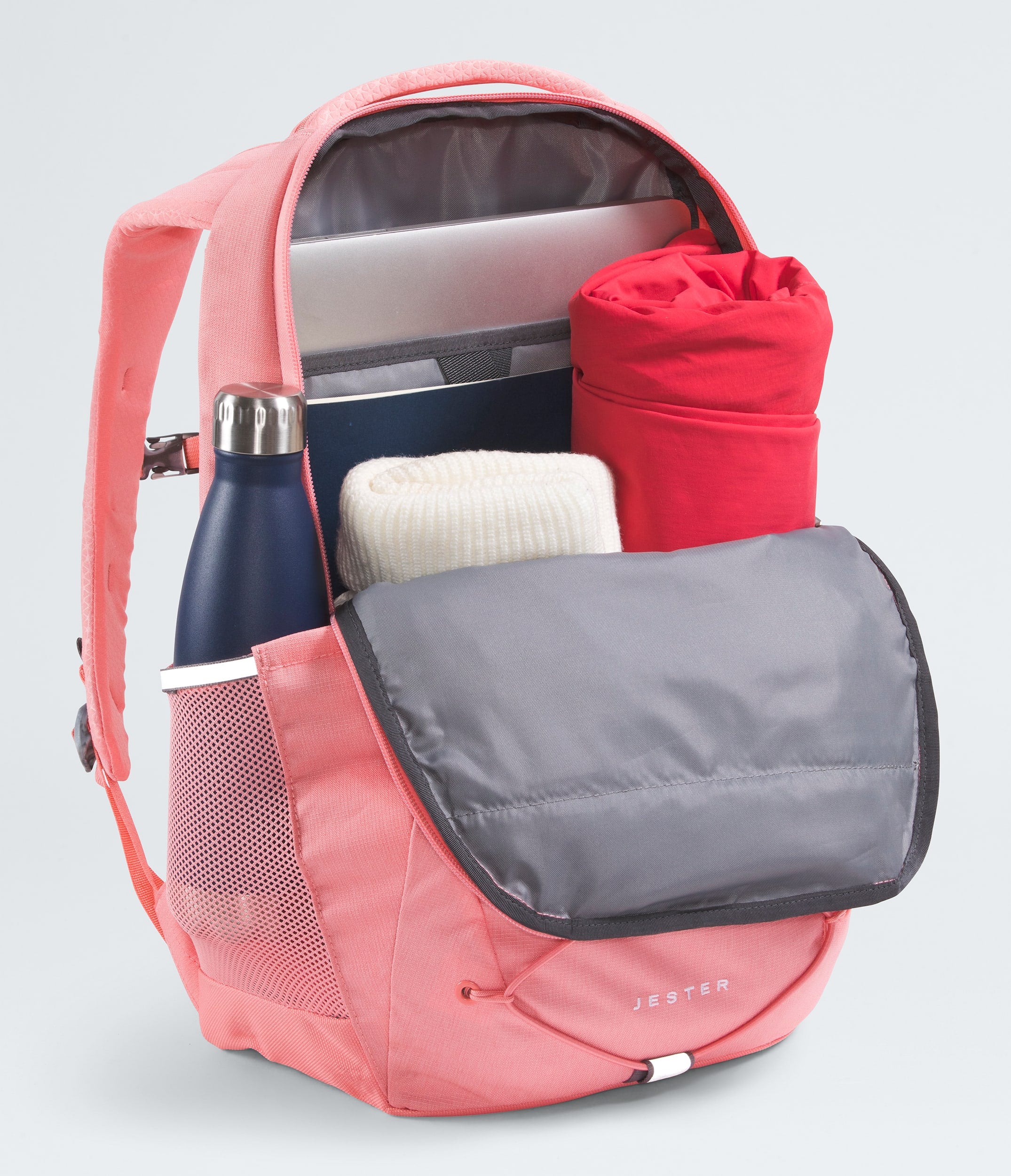 The North Face Women’s Jester Backpack Coral Crush Light Heather-Coral Crush