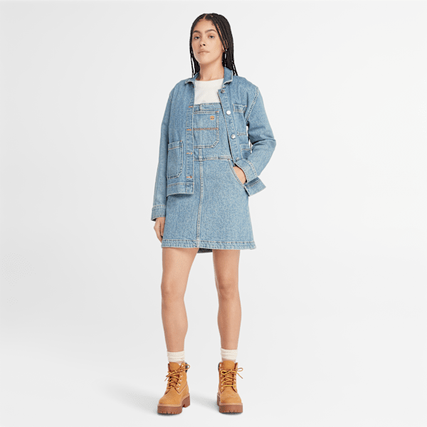 Timberland Kempshire Denim Chore Jacket Mid Blue Women'S