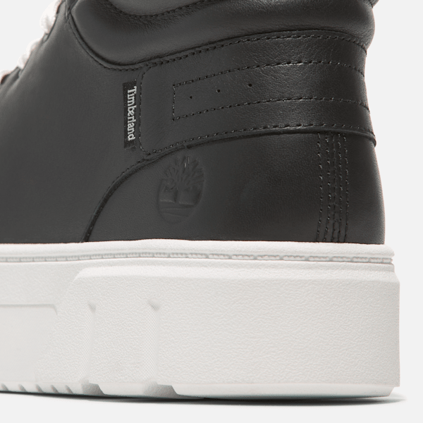Timberland Laurel Court High Top Lace-Up Sneaker Black Full-Grain Women'S