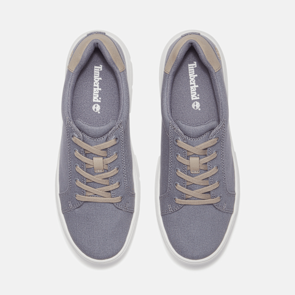 Timberland Laurel Court Low Lace-Up Sneaker Purple Canvas Women'S