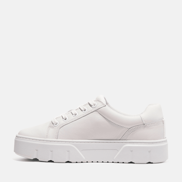 Timberland Laurel Court Low Lace-Up Sneaker White Full-Grain Women'S