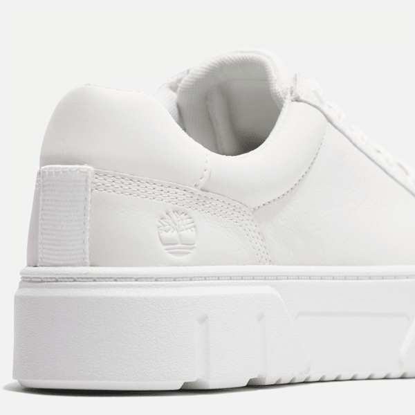 Timberland Laurel Court Low Lace-Up Sneaker White Full-Grain Women'S