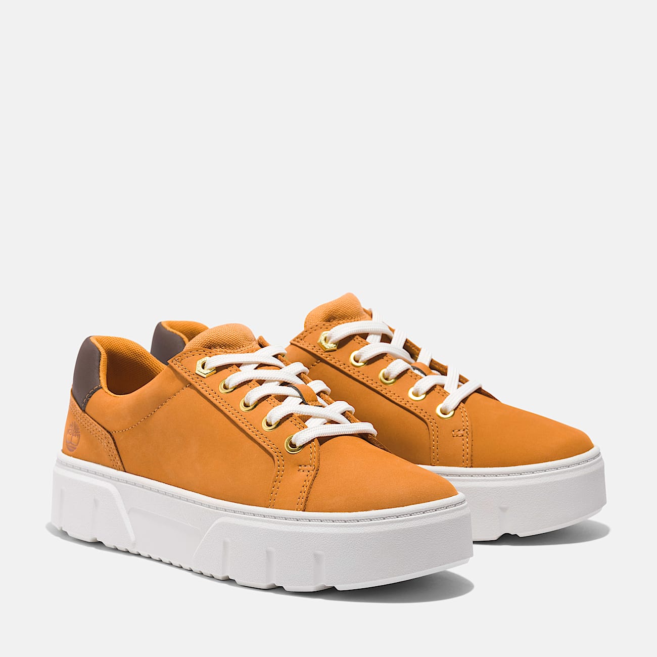 Timberland Women'S Laurel Court Low Lace-Up Sneaker Wheat Nubuck