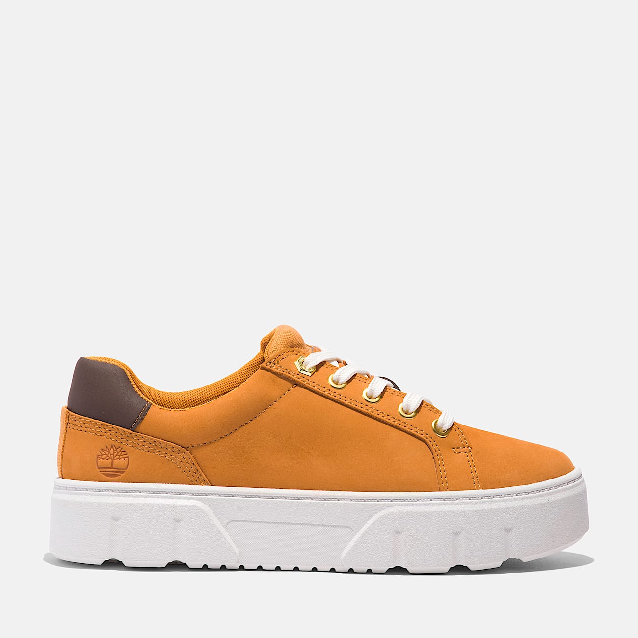 Timberland Women'S Laurel Court Low Lace-Up Sneaker Wheat Nubuck