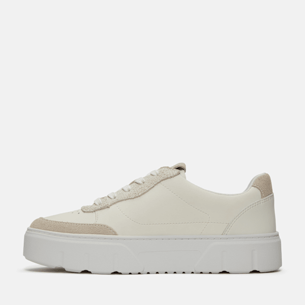Timberland Laurel Court Suede Accent Lace-Up Sneaker Natural Leather Women'S