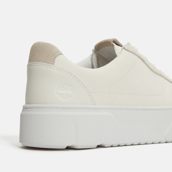 Timberland Laurel Court Suede Accent Lace-Up Sneaker Natural Leather Women'S