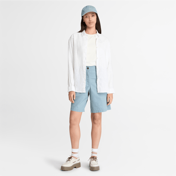 Timberland Linen Shirt White Women'S
