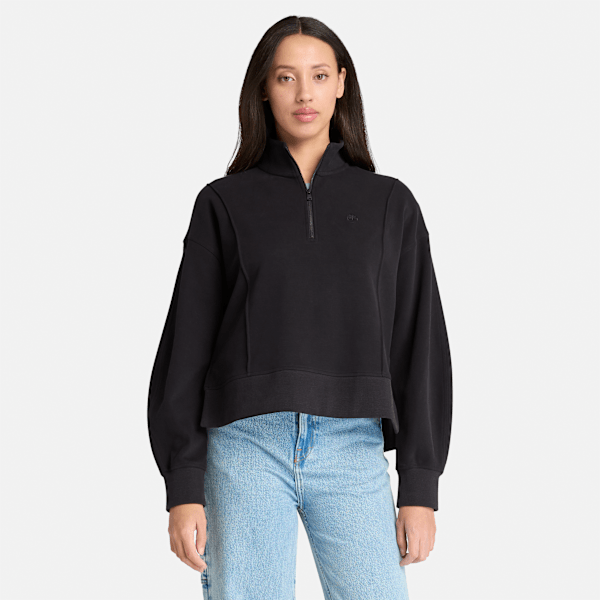 Timberland Lush Quarter-Zip Sweatshirt Black Women'S