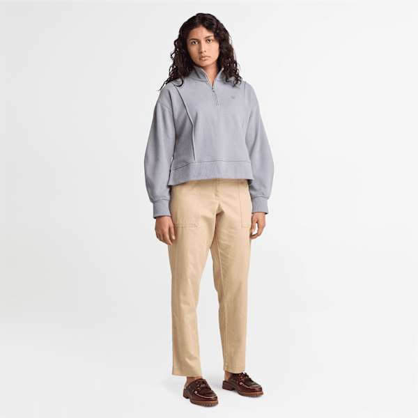 Timberland Lush Quarter-Zip Sweatshirt Quicksilver Women'S