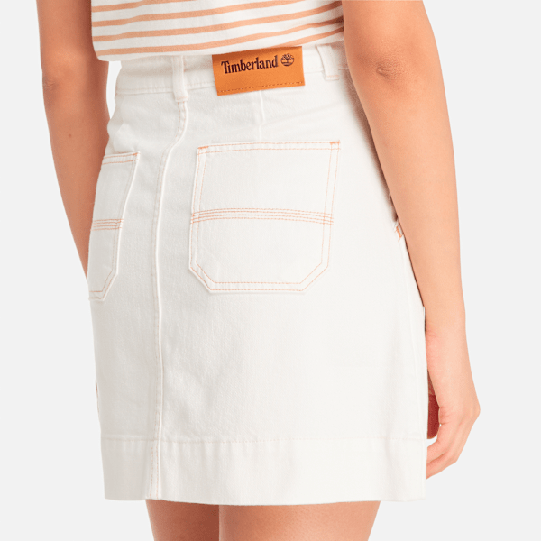 Timberland Mini Skirt Vintage White Women'S