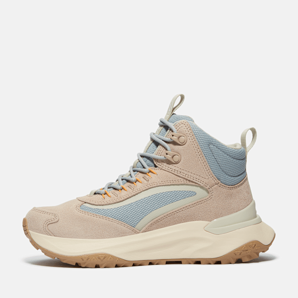 Timberland Motion Access Mid Waterproof Sneaker Light Beige Suede Women'S