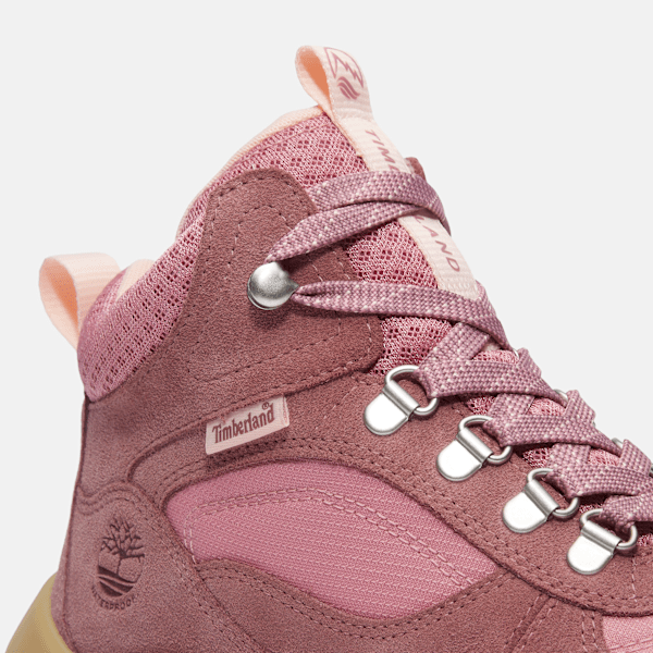 Timberland Mt Maddsen Peak Waterproof Hiking Boot Medium Pink Suede Women'S