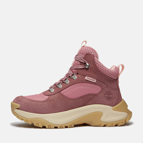 Timberland Mt Maddsen Peak Waterproof Hiking Boot Medium Pink Suede Women'S