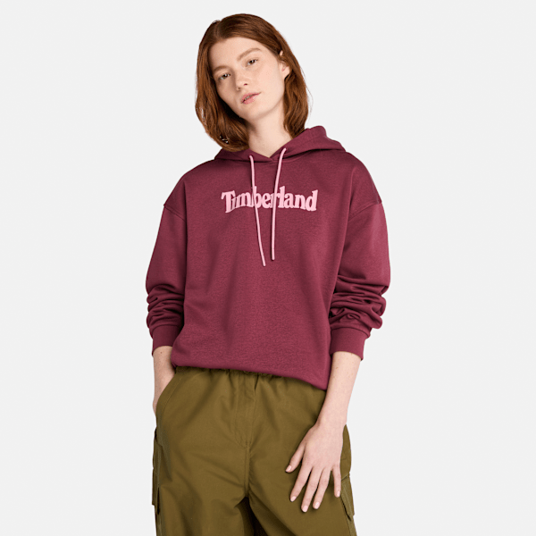 Timberland Northwood Brushed Back Hoodie Burgundy Women'S