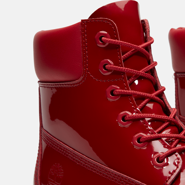 Timberland Patent Leather Premium 6-Inch Waterproof Boot Red Patent Leather Women'S
