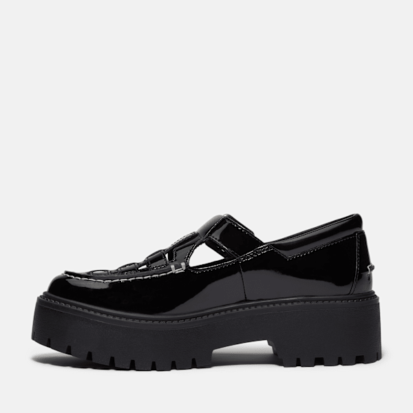 Timberland Patent Leather Stone Street Platform Buckle Shoe Black Patent Leather Women'S
