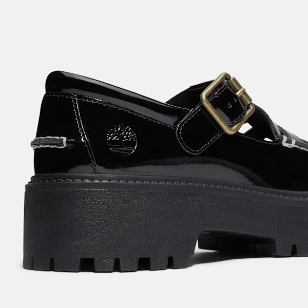Timberland Patent Leather Stone Street Platform Buckle Shoe Black Patent Leather Women'S